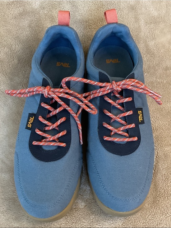 Teva Shoes - Teva Blue Canvas Wyldand Sneakers Patterned Laces Size 7.5